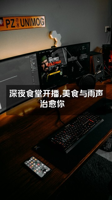 抖音时光雨声助眠视频封面:深夜食堂开播,美食与雨声治愈你🍜
